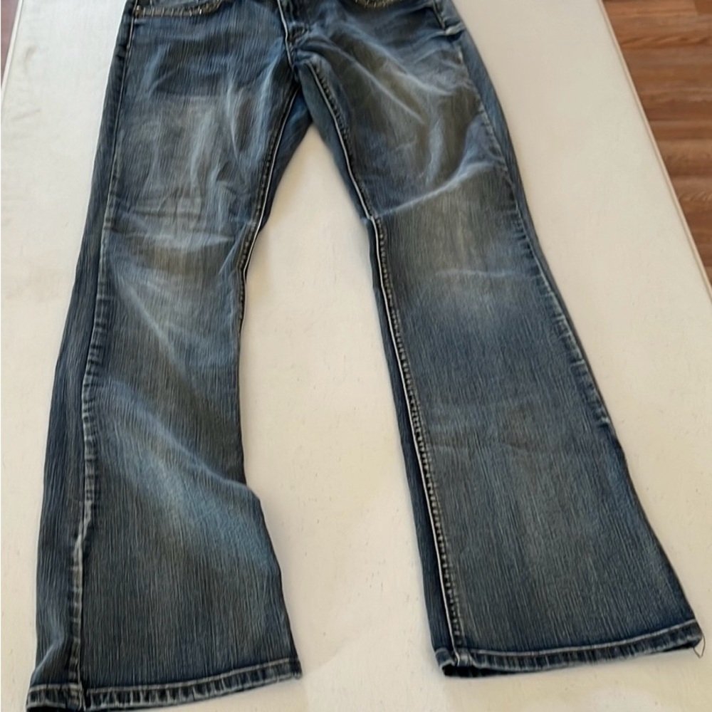 Cache Blue High‎ Rise Jeans with Distressed Details